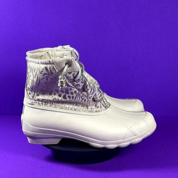 Sperry Top-Sider Cream Waterproof Duck Boots Women's Shoe Size 6-NEW - Picture 1 of 8
